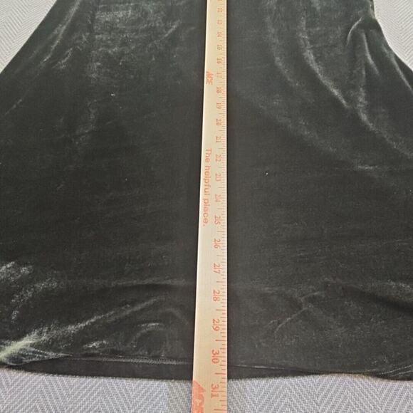 Ginger G Women’s Hunter Green Velvet Size Small A-line Dress Cottagecore Boho - Picture 8 of 14